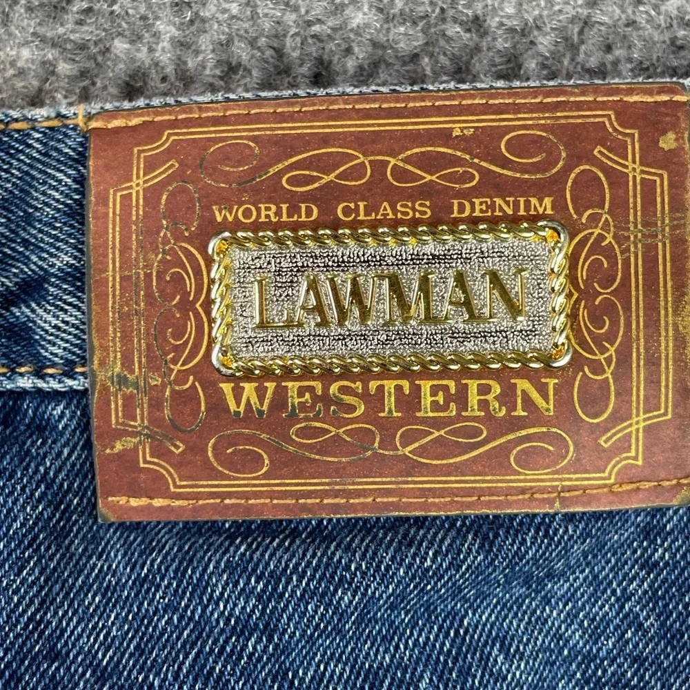 Lawman Jeans Womens 11/12 Blue Vintage Western High Rise Relaxed Straight Leg